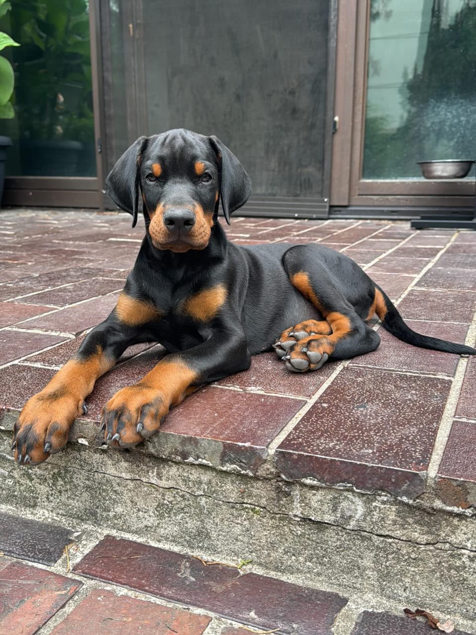 Zeus, a  Doberman 